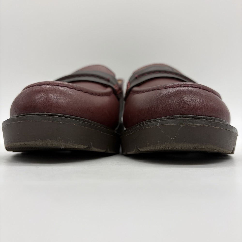 Cobb Hill by Rockport Womens 6.5 Janney Penny Loafers Burgundy Leather Lug Sole - Picture 11 of 11